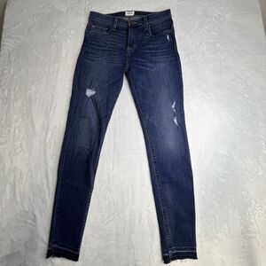 Hudson Jeans Womens 28 Blue Distressed‎ Super Skinny Stretch